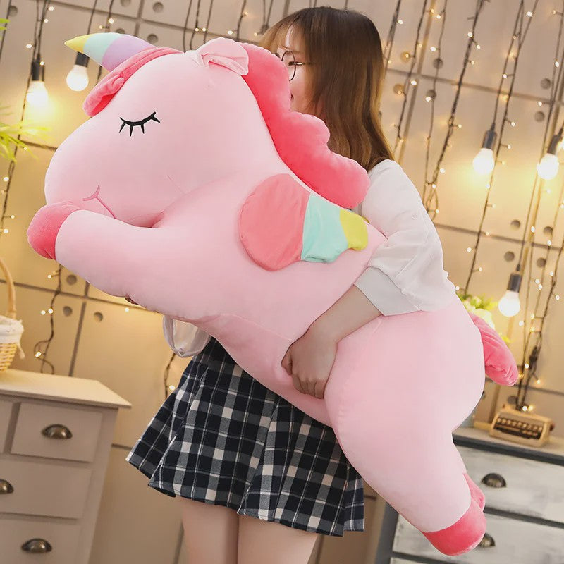 Reuze Pluche Eenhoorn Knuffel - Zacht Kussen voor Kinderen & Meisjes (25-100cm)