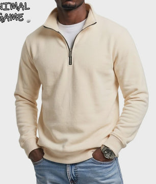 Heren Quarter Zip Pullover Hoodie - Comfortabele Outdoor Sweatshirt voor Heren