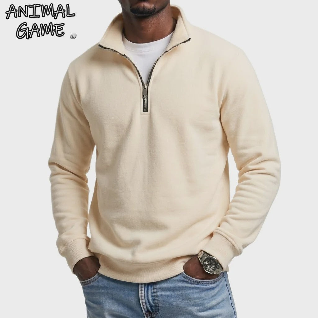 Heren Quarter Zip Pullover Hoodie - Comfortabele Outdoor Sweatshirt voor Heren