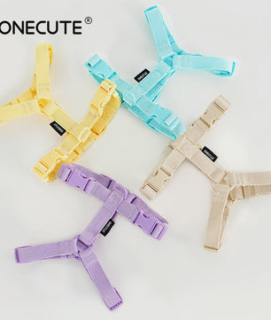 Verstelbaar Hondentuigje met Lijn & Halsband Set - Macaron Kleuren - Reflecterend & Comfortabel