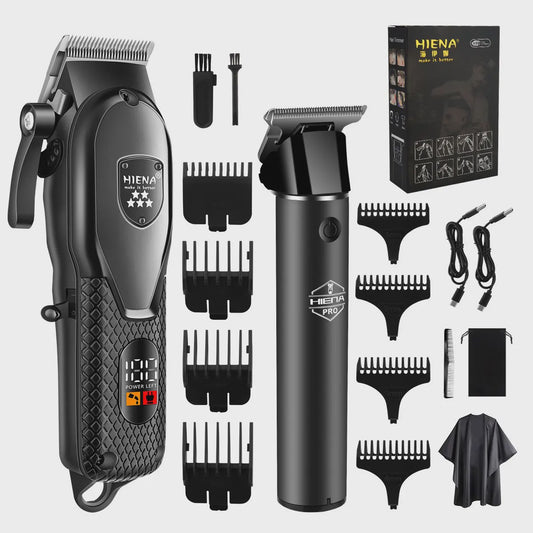 Professionele Baardtrimmer en Tondeuse Kit met LCD Display