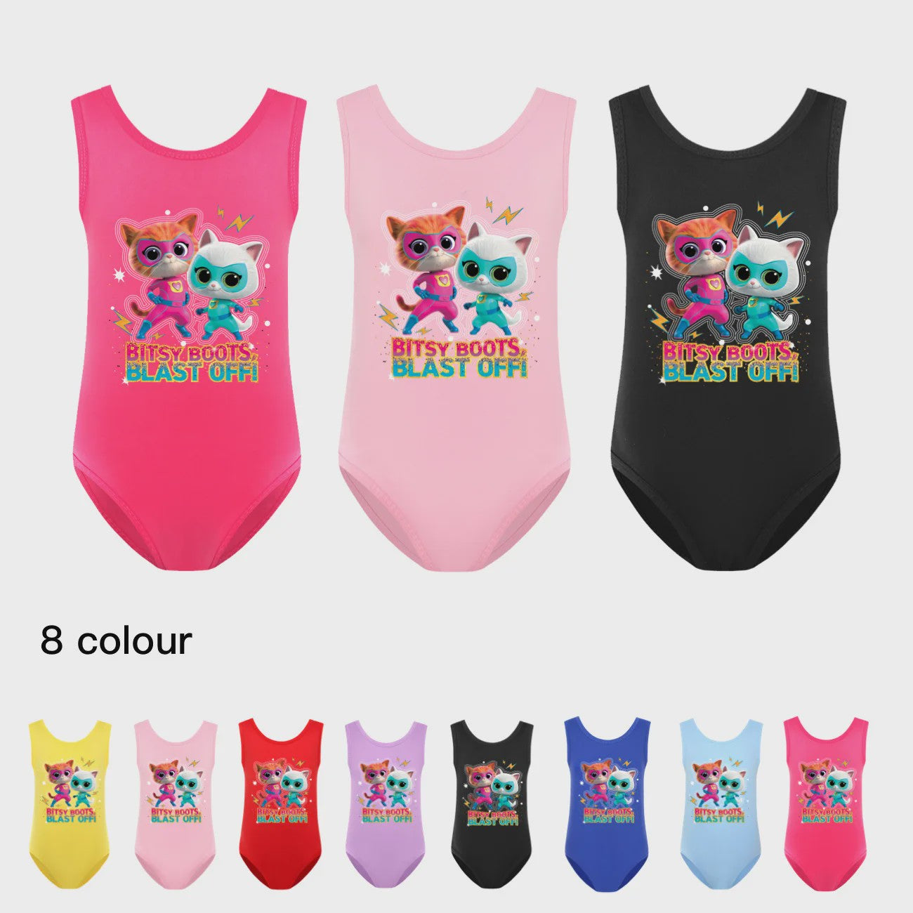 Super Kitties Kinder Zwempakje - Meisjes Badpak met Gabby Katten Print