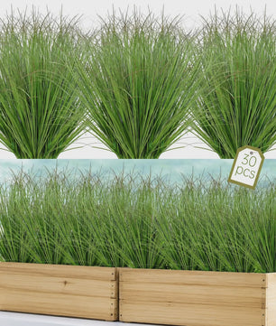 30x Kunstplant 50cm Donkergroen met Rood Puntje - UV-bestendig voor Binnen & Buiten Decoratie