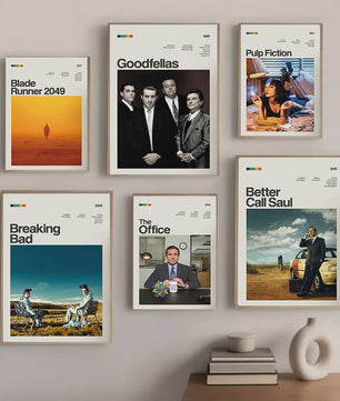 Iconische Film & TV Series Canvas Posters: Breaking Bad, Pulp Fiction, Goodfellas & meer