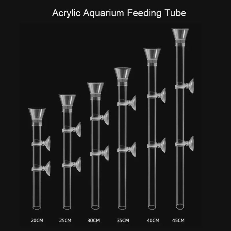 Transparante Acryl Voederbuis met Schotel voor Aquarium - Voerdispenser voor Vissen, Garnalen en Slakken