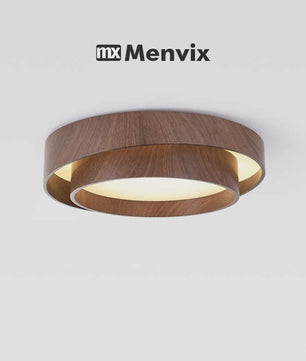 Nordic Walnoothouten LED Plafondlamp - Stijlvolle Verlichting voor Woonkamer, Eetkamer, Balkon, Slaapkamer