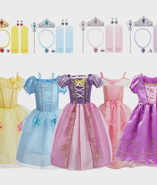 Prinsessenjurk Rapunzel voor Meisjes - Droomjurk voor Feestjes en Carnaval