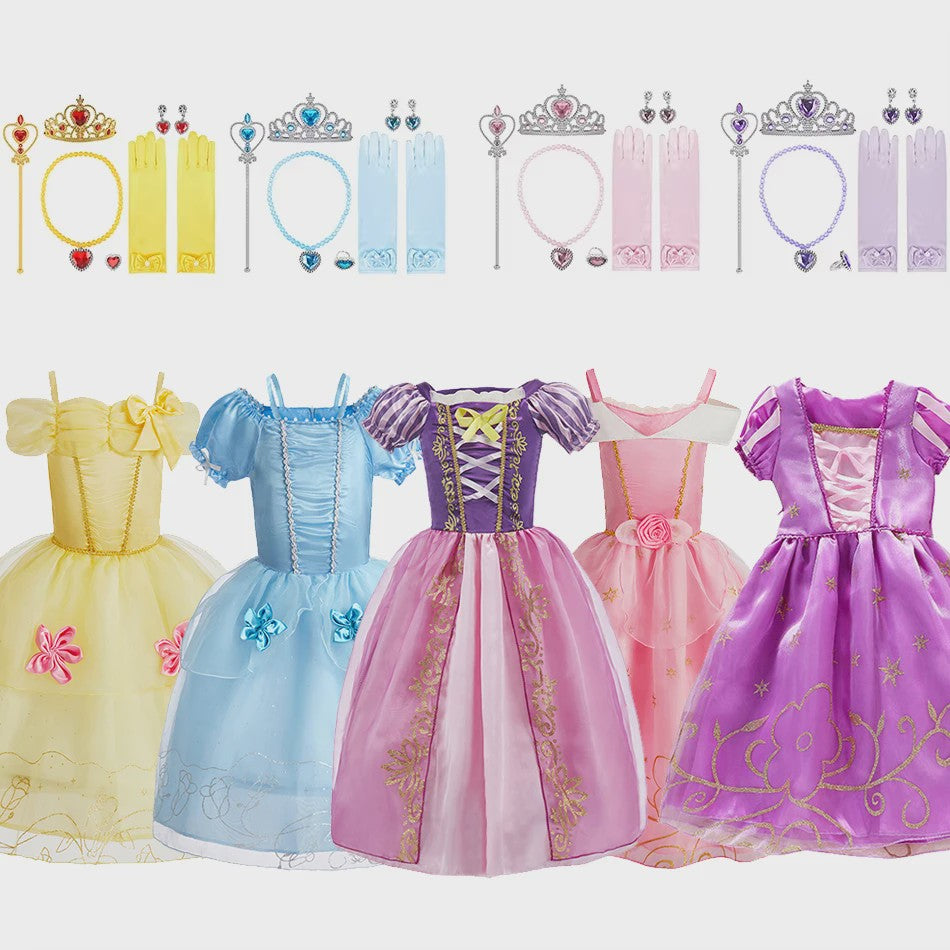 Prinsessenjurk Rapunzel voor Meisjes - Droomjurk voor Feestjes en Carnaval