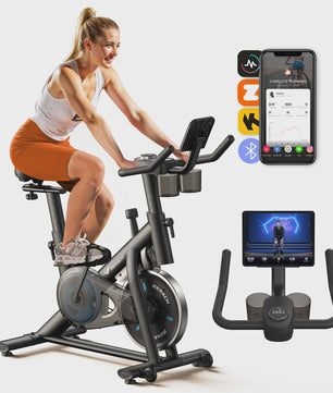 MERACH Hometrainer Fiets met Tablet Houder - Stil, Laag Geluidsniveau, 125kg Draagvermogen
