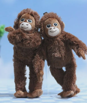Schattige Aap Pluche Hanger - Gorilla Knuffel voor Rugzak & Sleutelhanger