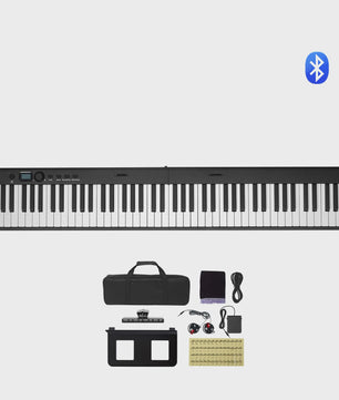 Opvouwbaar 88 Toetsen Digitale Piano Keyboard met Bluetooth & MIDI - Draagbaar en Oplaadbaar
