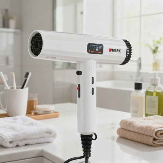 WMARK NG-9106W Professionele Haardroger - Warmte/Koude Instelling & Negatieve Ion Technologie