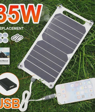 35W Sunpower Draagbaar Zonnepaneel met USB - Ideaal voor Powerbank, Telefoon, Outdoor & Camping