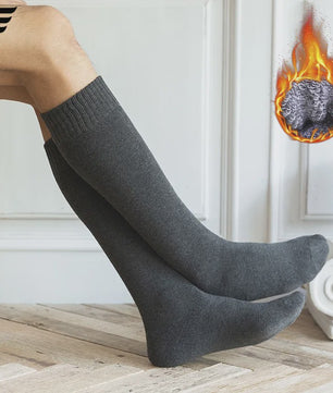 6 Paar Heren Kniehoge Thermosokken - Warm & Dik - Compressie - Maat 38-44