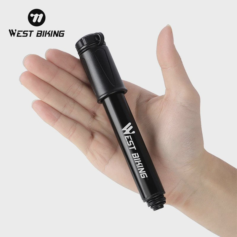 WEST BIKING Mini Fietspomp 100PSI Aluminium - Schrader & Presta Ventiel