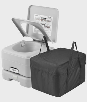 Draagbaar Toilet met Drukknop Spoelsysteem - Lekvrij en Geurloos Kampertoilet