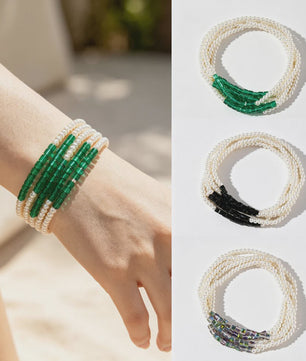 5-delige Bohemian Kralen & Parels Armbandenset voor Dames