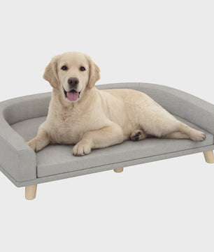 PawHut Hondenbank met Afneembaar Kussen - Scandinavisch Design, Wasbare Hoes