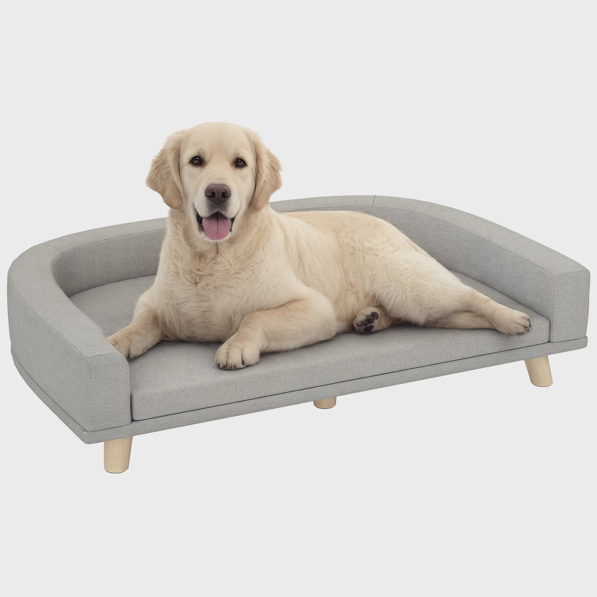 PawHut Hondenbank met Afneembaar Kussen - Scandinavisch Design, Wasbare Hoes