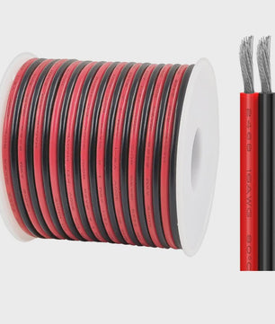 Flexibele 2-aderige Koperdraad Kabel (10M-50M) voor LED Verlichting & DIY Projecten