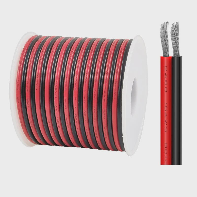 Flexibele 2-aderige Koperdraad Kabel (10M-50M) voor LED Verlichting & DIY Projecten