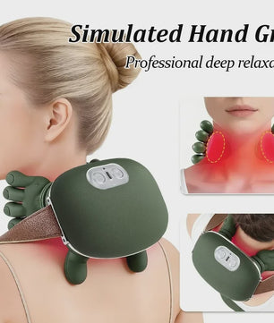 Draagbare Slimme Nek- en Schoudermassager - USB Oplaadbaar, Ideaal Cadeau