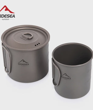 Widesea Titanium Camping Mok - Lichtgewicht & Duurzaam Outdoor Tafelgerei
