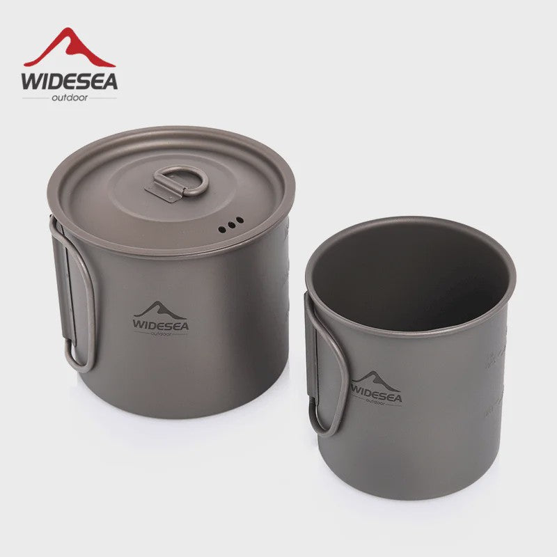 Widesea Titanium Camping Mok - Lichtgewicht & Duurzaam Outdoor Tafelgerei