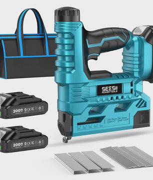 Accu Nagel- en Tackermachine 18V - Krachtig, Draadloos & Compleet met 2 Accu's