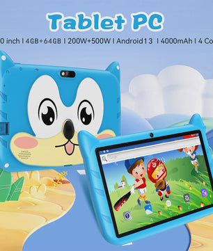 Kinder Tablet 7 Inch Android 13 - 4GB RAM/64GB Opslag - Educatief & Leuk Cadeau - WiFi 5G