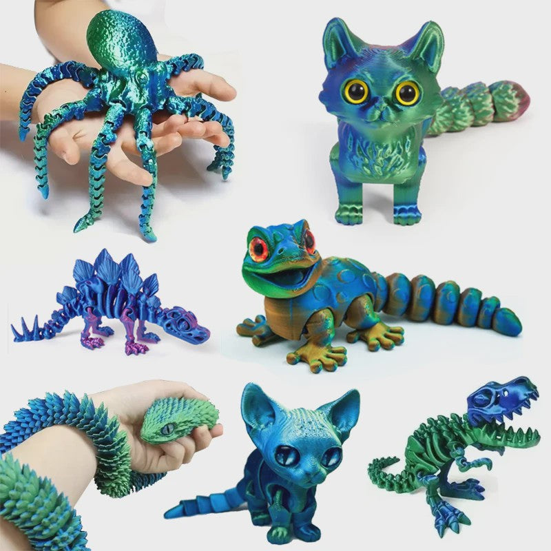 Bewegende 3D Geprinte T-Rex Dinosaurus - Realistisch Model voor Desktop Decoratie & Cadeau