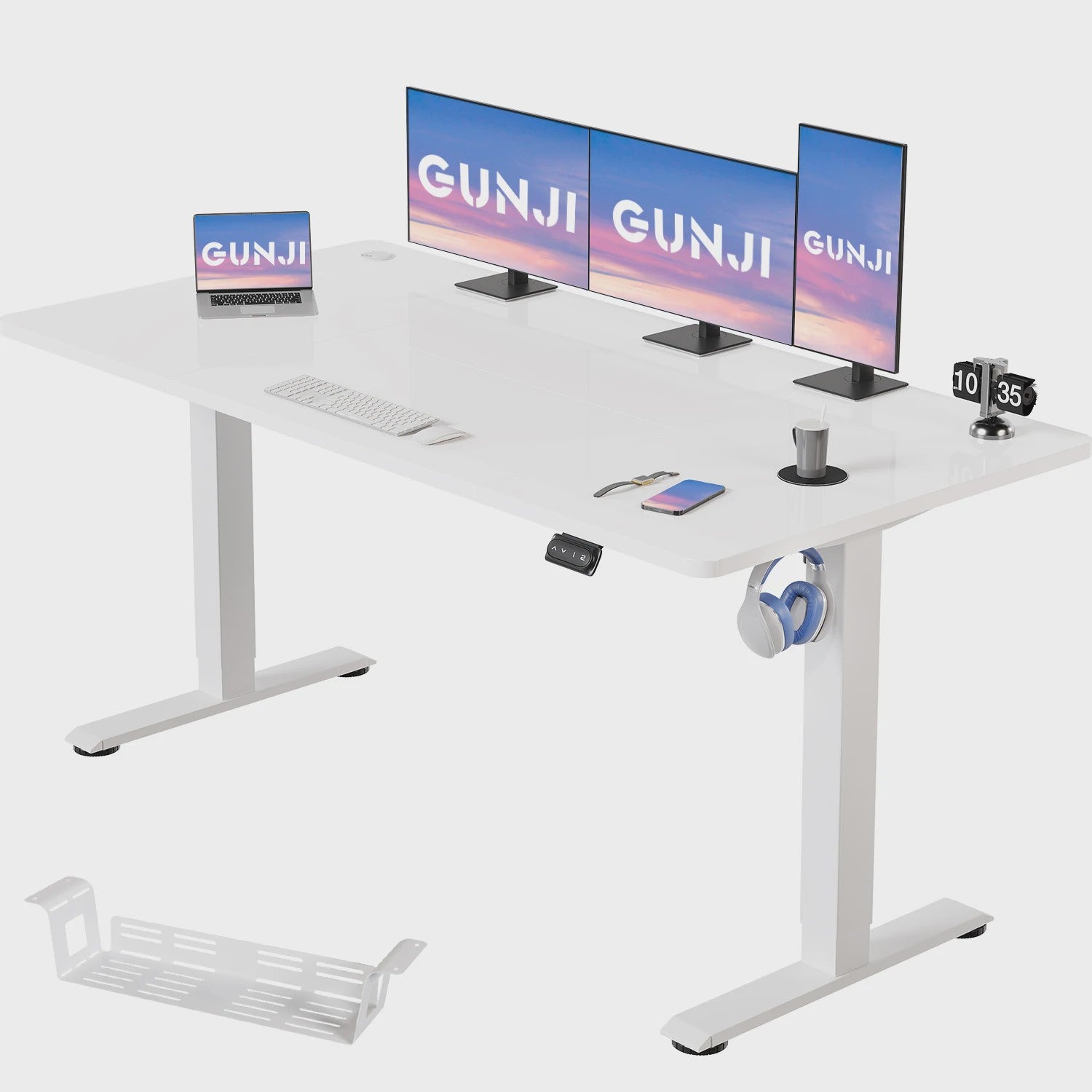 Devoko Elektrisch In hoogte Verstelbaar Bureau 160x70 cm - Stabiel en Ruim Werkstation