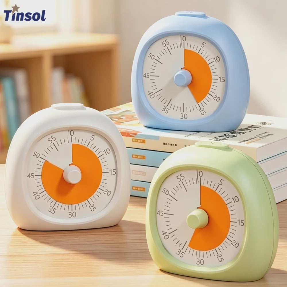 Visuele Timer 60 Minuten - Stille Tijdmanagement Hulp voor Kinderen & Keuken