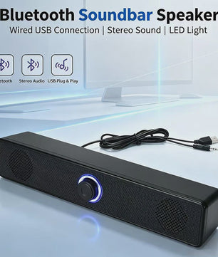 Draadloze Bluetooth Soundbar Speaker voor PC, TV en Laptop - 4D Stereo Geluid