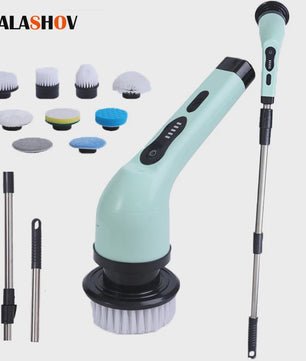Elektrische Schoonmaakborstel 9-in-1: Krachtige Spin Scrubber voor Huis en Keuken