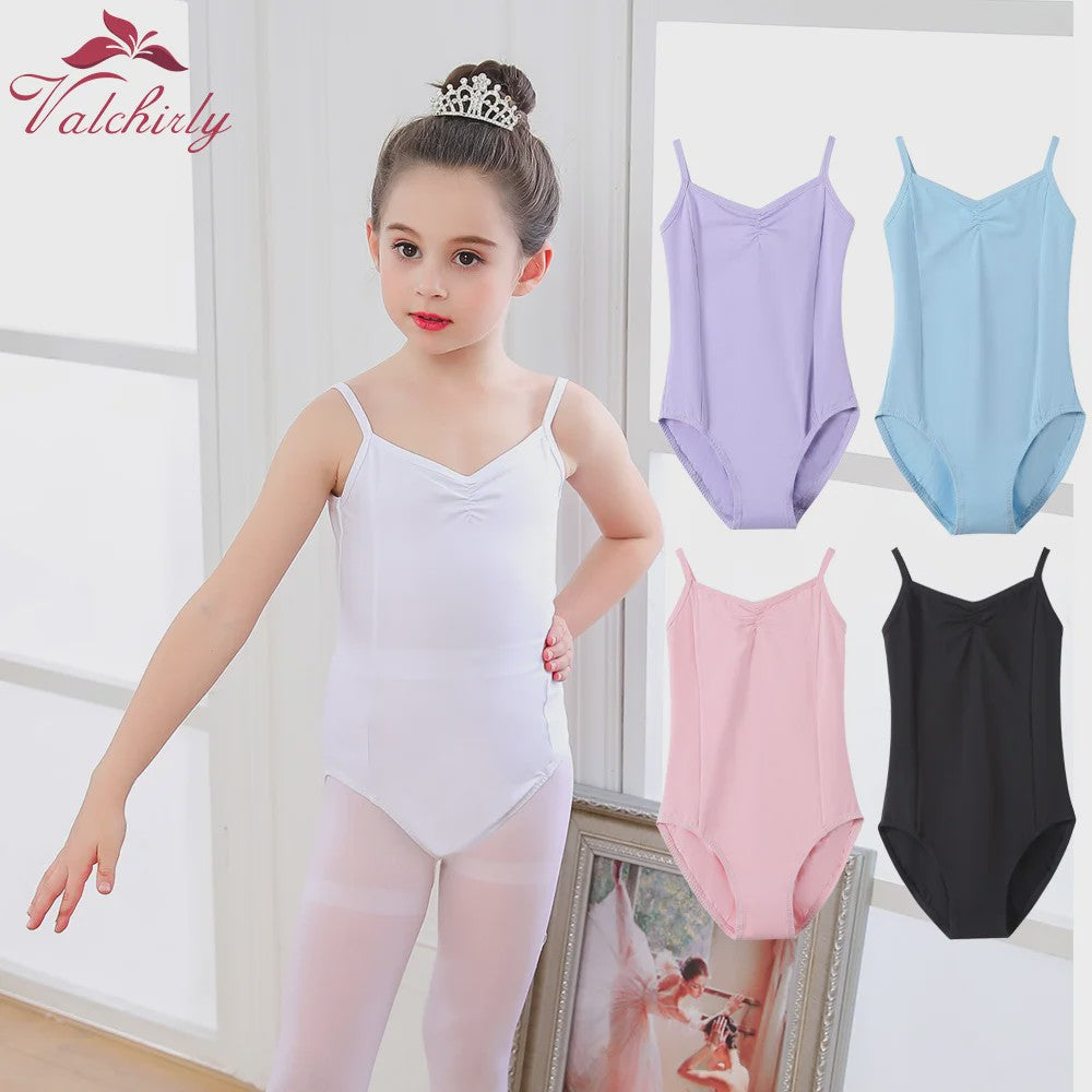 Meisjes Ballet Leotard met Bandjes - Katoen - Dans & Gymnastiek