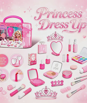 Prinsessen Speel Make-Up Set voor Kinderen - Faux Manicure, Lip Color & Eye Shadow Speelgoed
