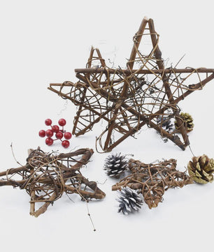 Handgemaakte Rotan Ster Krans Decoratie - 10/15/20cm - Kerst & Bruiloft