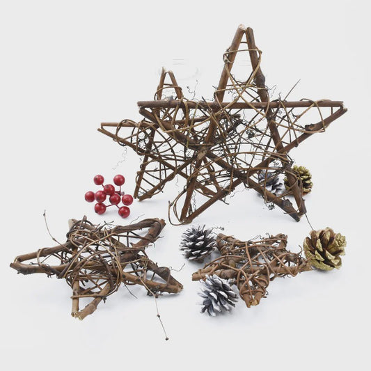 Handgemaakte Rotan Ster Krans Decoratie - 10/15/20cm - Kerst & Bruiloft