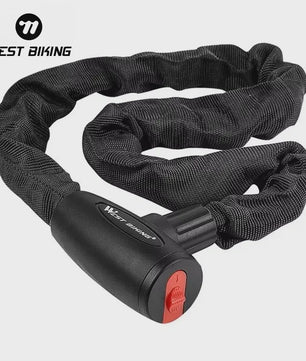 WEST BIKING Fiets Ketting Anti-diefstal Sluiting - Stevig Staal & Duurzaam
