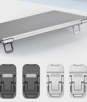 2x Mini Opvouwbare Laptopstandaard - Draagbaar, Verstelbaar & Zelfklevend voor Betere Houding