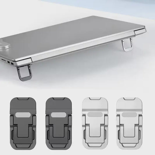 2x Mini Opvouwbare Laptopstandaard - Draagbaar, Verstelbaar & Zelfklevend voor Betere Houding