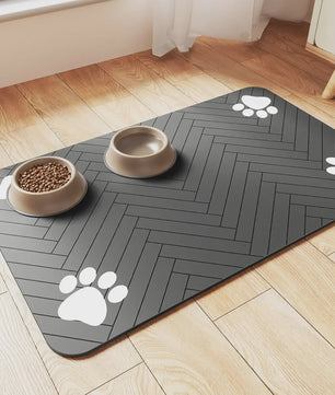 Absorberende Voer- en Waterbak Mat voor Hond en Kat - Waterdicht & Sneldrogend