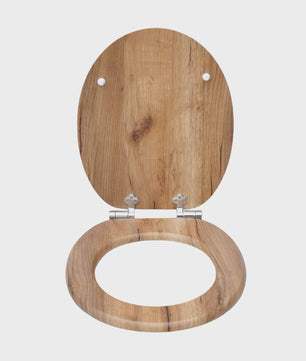 SINOBATH Toiletzitting met Soft-Close, Antibacterieel en Houtlook - Duurzaam MDF
