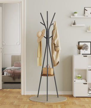 Kapstokboom met 9 Haken en Plank - Stijlvol en Functioneel