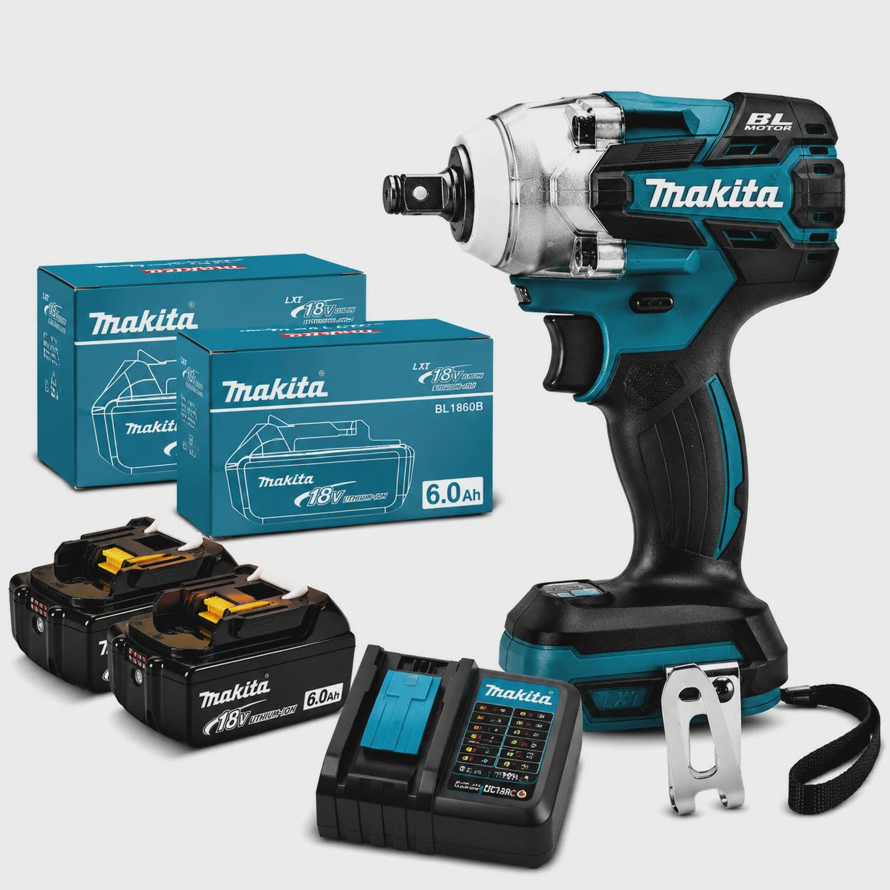 18V Brushless Slagmoersleutel Compatibel met Makita LXT Accu, 320 Nm Draadloos
