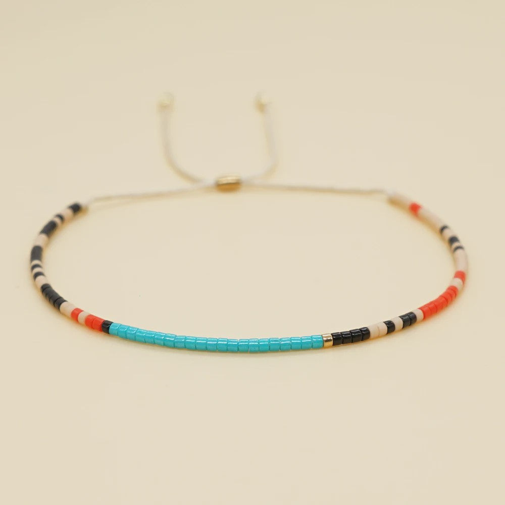 Zomerse Miyuki Kralen Armband - Turquoise & Blauw - Boho & Etnisch