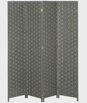 HOMCOM Houten Kamerscherm - 4 Panelen Kamerverdeler - 159,5 x 169,5 cm