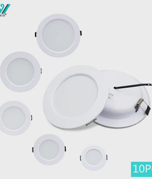 Set van 10 LED Downlighters Wit 5W-18W Rond Plafondlamp DC 12V/24V AC 110V/220V