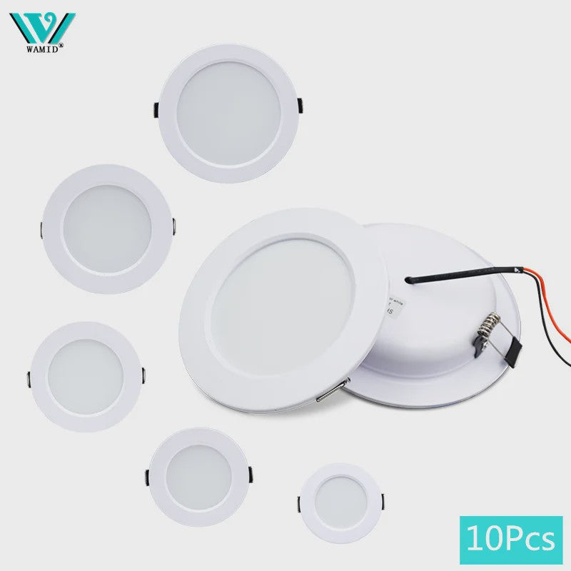 Set van 10 LED Downlighters Wit 5W-18W Rond Plafondlamp DC 12V/24V AC 110V/220V